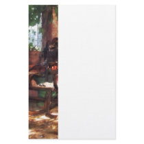 Rocking Chair in Victorian Parlor Customized Stationery