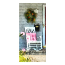 Rocking Chair With Pink Pillow Custom Rack Card