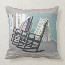 Rocking Chairs Summer Beach House Porch Pillows