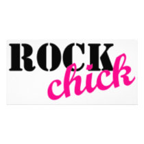 Rocking Chick Customized Photo Card