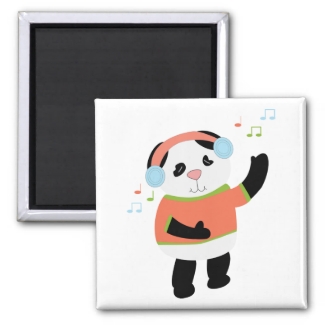 Rocking Dancing Panda Magnet
