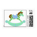 Rocking Horse Baby Boy Stamp by Musicat Rocking Horse Baby Boy Stamp