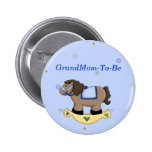 Rocking Horse Baby Shower Grandmother Pin Button