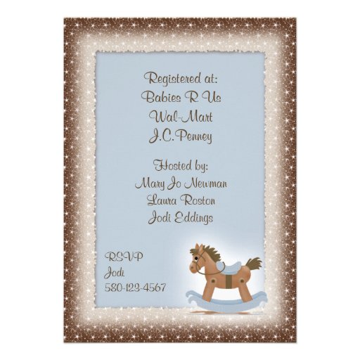 Rocking Horse Baby Shower Invitation