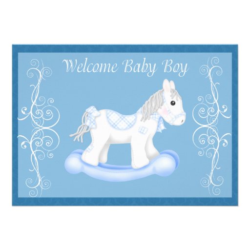 horse baby shower invitations for boys customize with your baby shower ...