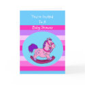 Rocking Horse Baby Shower Invitation cards by CookieCrumblers Rocking Horse Baby Shower Invitation cards