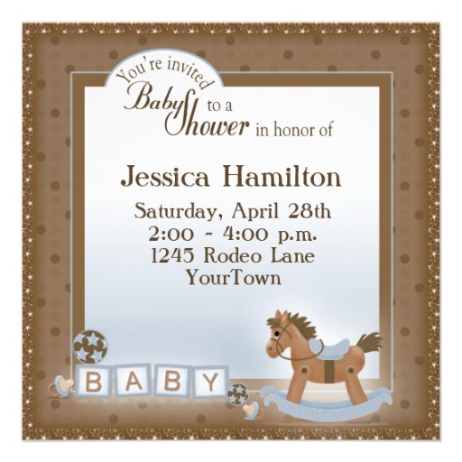 Rocking Horse Baby Shower Invitations from Zazzle.com