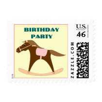 Rocking Horse Birthday Party Postage