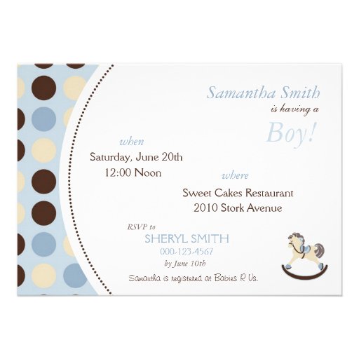 Rocking Horse Boy Invitation Card