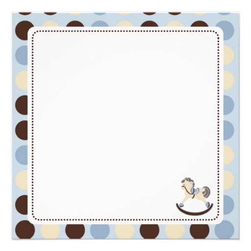 Rocking Horse Boy Square 2 Custom Invitation