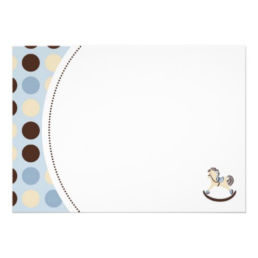 Rocking Horse Boy TY Card C2 Custom Invitations