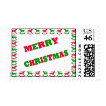 ROCKING HORSE CHRISTMAS WHITE STAMPS
