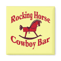 Rocking Horse Cowboy Bar Tank Top magnets
