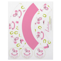 Rocking Horse Girl Cupcake Wrapper RH3 Flyers