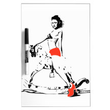 ROCKING HORSE GIRL! DRY ERASE WHITE BOARD
