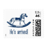 Rocking Horse He's Arrived! postage