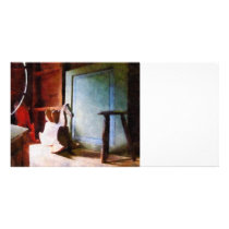 Rocking Horse in Attic Personalized Photo Card