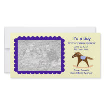 Rocking Horse It's a Boy Photo Card