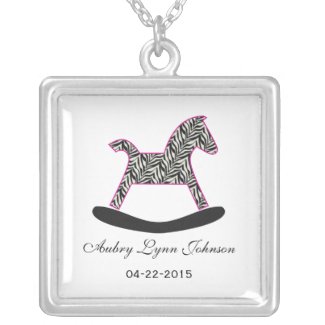 Rocking Horse Newborn Baby Necklace necklace