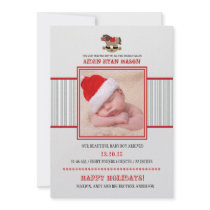 Rocking Horse - Photo Holiday Birth Announcement