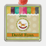 Rocking Horse Polka Dots Baby Shower Ornaments