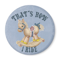 Rocking Horse Ride Fridge Magnet