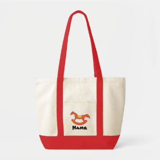 Rocking Horse Tote Bag - Personalized bag