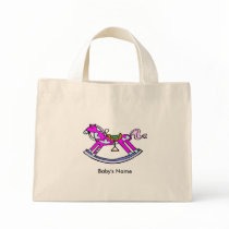Rocking Horse Tote  with Baby's Name bags