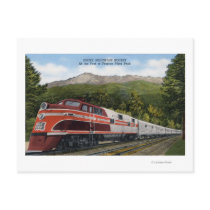 Rocking Mountain Rocket Train Post Card