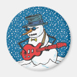 Rocking Snowman Fridge Magnets