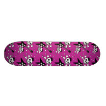 Rock'n Skulls with Guitars Skateboard Deck