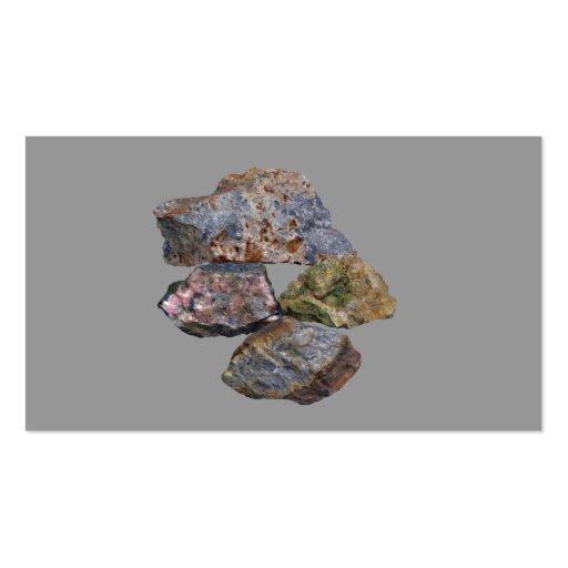 Rocks And Minerals Business Card (back side)