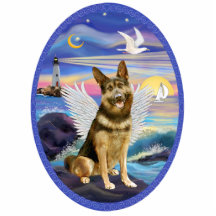Rocks and Sea - German Shepherd Photo Cutouts