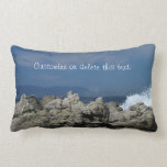 Rocks and Splashes; Customizable Throw Pillow