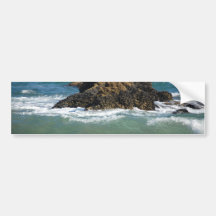 Rocks and waves, bumper sticker