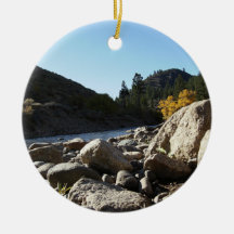 Rocks Next To Creek Christmas Tree Ornament