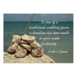 Rocks on Beach Wedding Charity Favor Card Business Card Template