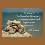 Rocks on Beach Wedding Charity Favor Card business cards