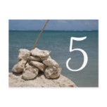 Rocks on the Beach Table Number Post Card
