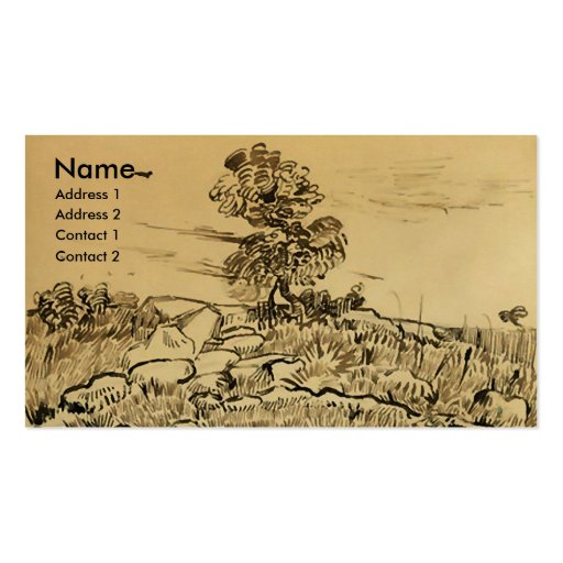 Rocks with Oak Tree, Vincent van Gogh Business Cards