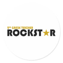 Rockstar - 2nd Grade Round Sticker