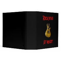 Rockstar at heart 3 ring binders