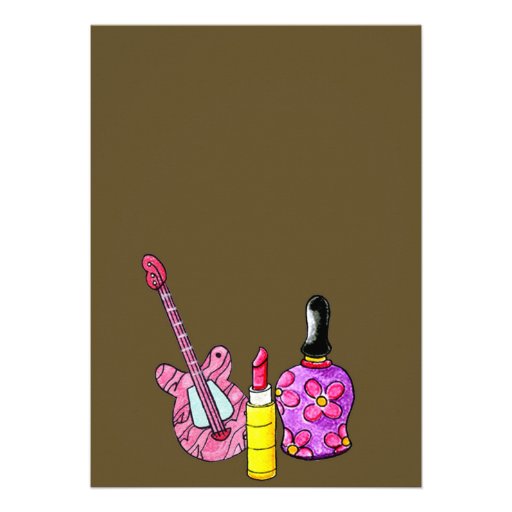 Rockstar Diva Birthday Invitations