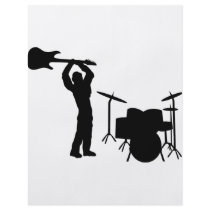 Rockstar drum guitar smasher flyer design