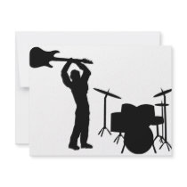 Rockstar drum guitar smasher invitations by Topmotives Rockstar drum guitar smasher invitations