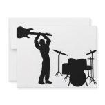 Rockstar drum guitar smasher custom invitation
