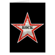 Rockstar Greeting Card (black background)