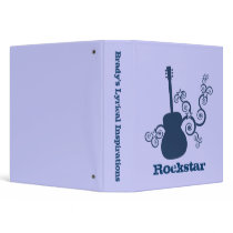 Rockstar Guitar Binder, Dark Blue