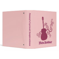 Rockstar Guitar Binder, Magenta