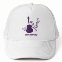 Rockstar Guitar Hat, Purple
